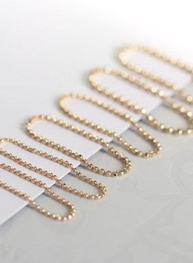 现货无折 兔兔韩国纯14K金软戒 刻面豆豆戒指 批角珠指环网红叠戴