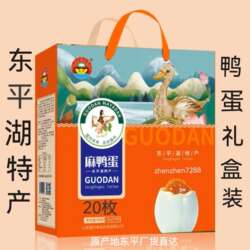 东平湖咸鸭蛋山东泰安东平特产正宗流油咸鸭蛋熟咸蛋20枚礼盒年货