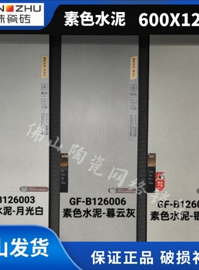 冠珠陶瓷600X1200客厅哑光素色防滑砖GF-B126002/GF-B126004优等