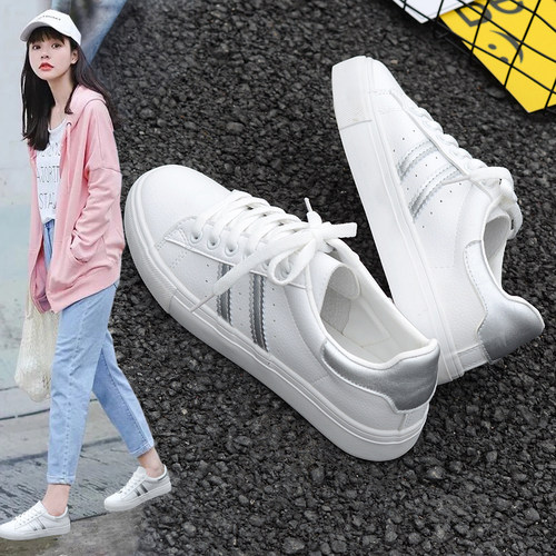 ddoo港版chic软皮学院风女小白鞋