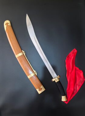 汉威金属牛尾刀  武术刀柳叶刀 工艺品未开刃