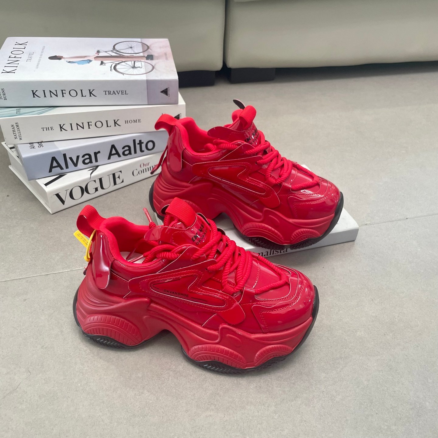 小个子增高小白鞋女2026春夏新款亮皮松糕休闲鞋时尚板鞋老爹鞋子,女鞋,老爹鞋,淘宝优惠券,粉丝福利购,淘宝优惠卷