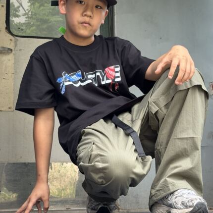 soulstyle原创基础LOGO嘻哈街舞儿童款成人宽松小领口短袖bboyT恤