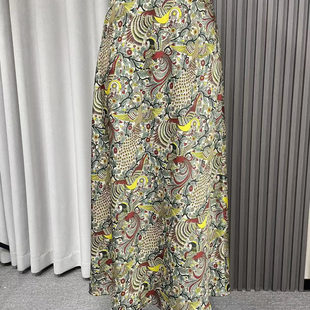 鱼尾裙 凤凰印花A版 法式 新款