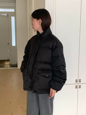 现货MONIQUE 韩国代25fw 秋冬 韩系极简风气质立领鸭绒羽绒服