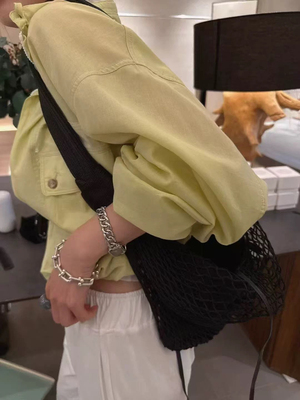 三色现货~韩国东大门unbound 25春夏向日葵简约薄拉链休闲外套