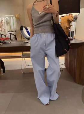 现货韩国东大门代购unbound2025春夏新向日葵同款气质百搭休闲裤