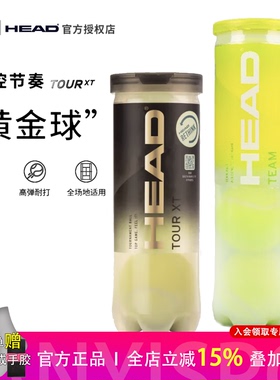 HEAD海德 TOUR专业耐磨DAVIS Penn训练戴维斯杯比赛黄金网球XT