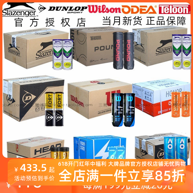 DUNLOP WILSON Slazenger史莱辛格邓禄普欧帝尔整箱odear比赛网球 运动/瑜伽/健身/球迷用品 网球 原图主图