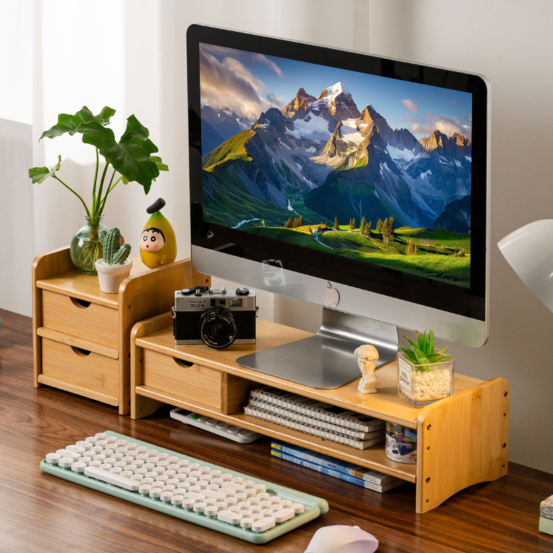 电脑显示器增高架桌面收纳架