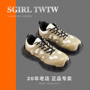 sgirl twtw轻便老爹鞋女春秋拼色方头百搭防滑运动鞋正品特价女鞋
