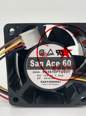 9G0612P1G051 DC12V 1.54A原装正品SANYO三洋 4线服务器散热风扇