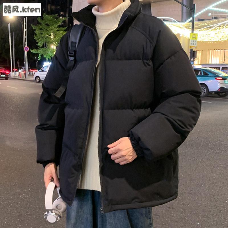 实拍棉服男款冬季学生男外套学院痞帅面包服加厚休闲外套