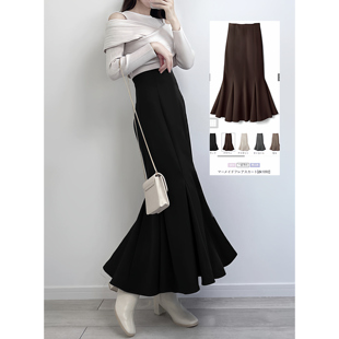 现* 花糖家 日系定制GRL清楚系百搭四季款松紧高腰鱼尾裙dk1092