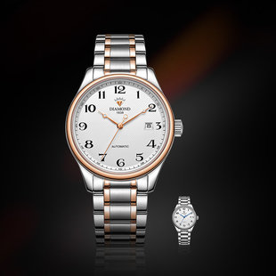 上海钻石牌手表男自动机械表防水简约商务3210官方正品男式手表