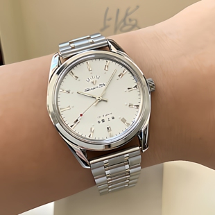 上海钻石牌手表男士手动上链机械表带日历夜光大三针手表老年人表