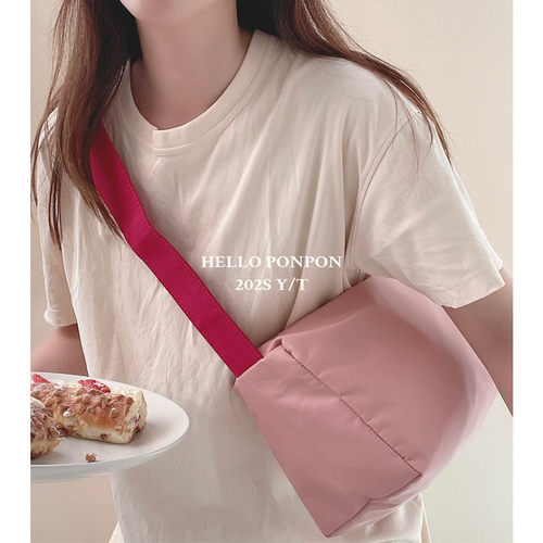 PONPON斜挎包撞色小韩风