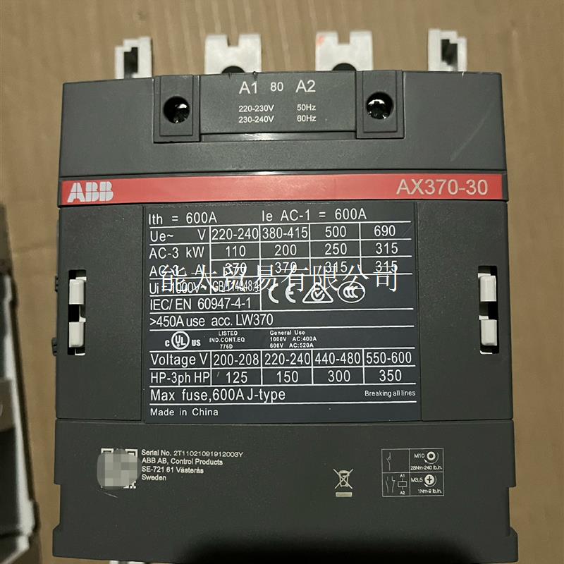 议价ABB交流接触器AX370-30议价 电动车/配件/交通工具 其他服务 原图主图