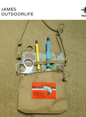 日本进口Foxfire迷彩防水户外适配rgm小物钓鱼竿收纳便携式斜挎包