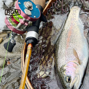 日本RGM Spec.T獨節(jié)溪流路亞直柄槍柄彈射鱒魚馬口UL軟玻纖魚竿