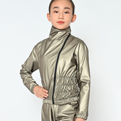 Badylepa儿童暴汗服舞蹈拉丁斜拉链芭蕾舞蹈生热身发汗爆汗桑拿衣