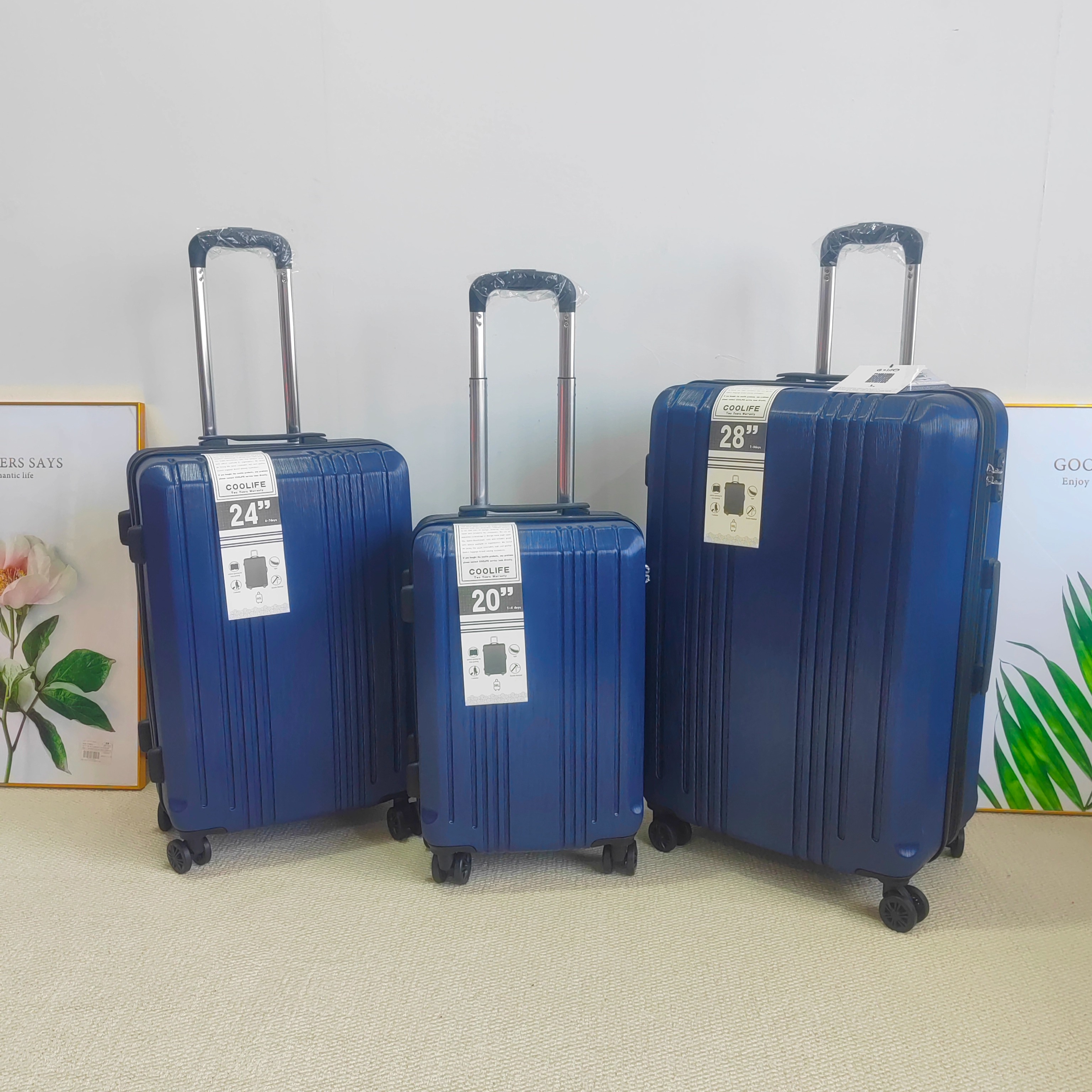 外贸出口YKK拉链旅行箱海关锁箱