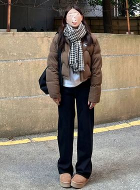 黑色直筒牛仔裤女春秋潮酷辣妹简约新款高腰显瘦修身烟管窄版ins