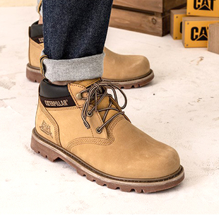 CAT男鞋卡特中帮常青款圆头耐磨工装靴户外休闲鞋P717806H3BDR28