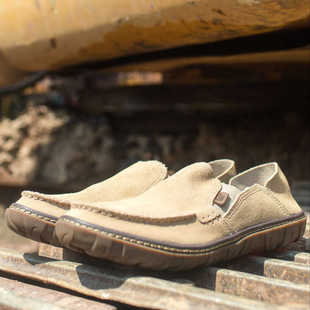 CAT男鞋 卡特低帮春夏套脚懒人一脚蹬春夏户外牛皮开车徒步豆豆鞋