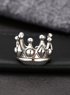 开口调节皇冠戒指欧美式