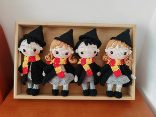 【成品】纯手工钩织哈利波特赫敏罗恩玩偶毛线成品