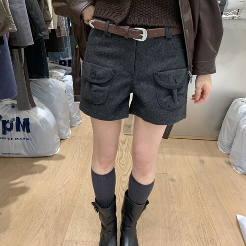 韩国直邮！韩国东大门正品代购26冬季新MEET ME百搭短款休闲裤