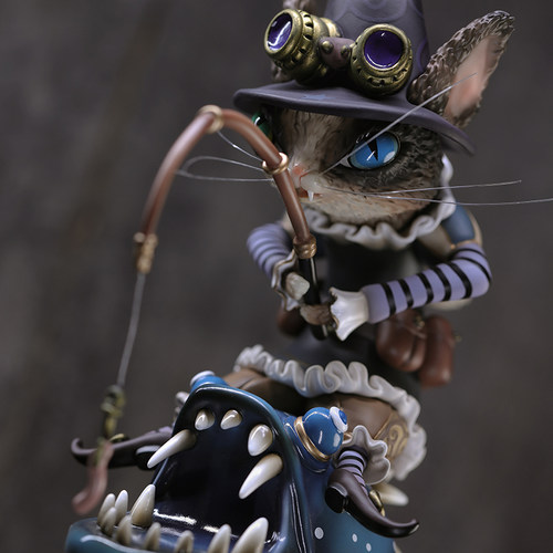 末那末匠镰田光司钓鱼猫艺术雕像