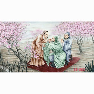 国画人物画桃园三结义字画客厅办公室酒店茶楼装饰画宣纸三国演义
