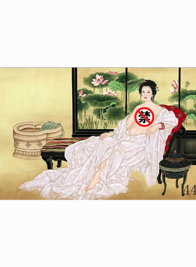 国画人物画绢布字画客厅餐厅沙发背景墙墙面贴画挂画美女风华正茂