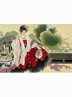 新中式国画人物画高清字画酒店餐饮火锅墙壁画装饰画挂画诗情画意