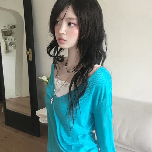 Mood lace 花朵蕾丝叠穿小背心 纯欲风修身短款打底内搭吊带