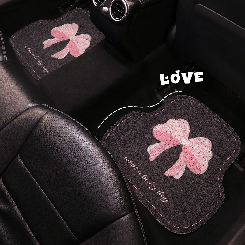 汽车脚垫主驾驶后排可爱蝴蝶结新款耐磨丝圈单片后排防滑车用地垫,汽车用品/电子/清洗/改装,通用脚垫,淘宝优惠券,粉丝福利购,淘宝优惠卷