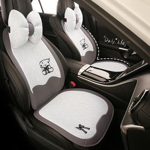 汽车坐垫四季通用夏季半包座垫可爱网红新款座椅套女士高级感座套