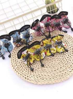 宠物熊狗鞋子一套4只泰DFI迪比气透软底鞋狗反光防滑春夏款室内鞋