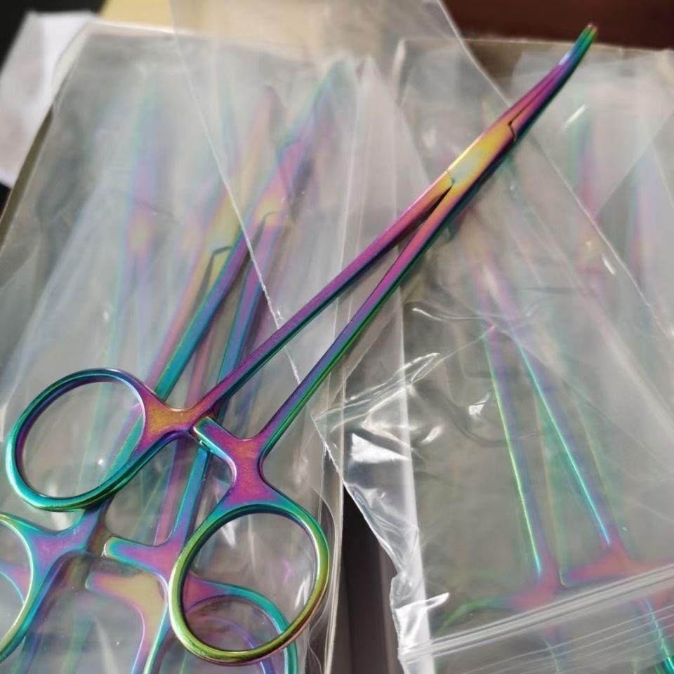 钓鱼用品18厘米炫彩止血钳钓鱼钳子止血钳