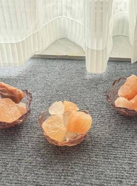 喜马拉雅粗盐容器粗盐玻璃杯放乔迁搬家厨房卫生间厕所卧室摆件