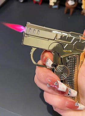 新属金陀款螺WJB枪折叠变形旋转解压充气防风打火机创意个性送友