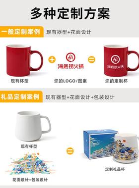 o马克杯定制log印图案照片dy订制JMMKB03刻字变色水杯盒陶瓷杯i子
