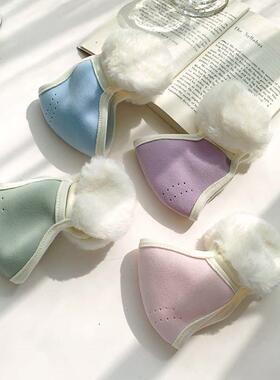 儿童暖口可爱罩耳罩一体男童防寒护A04600耳加绒厚面罩耳包透保气