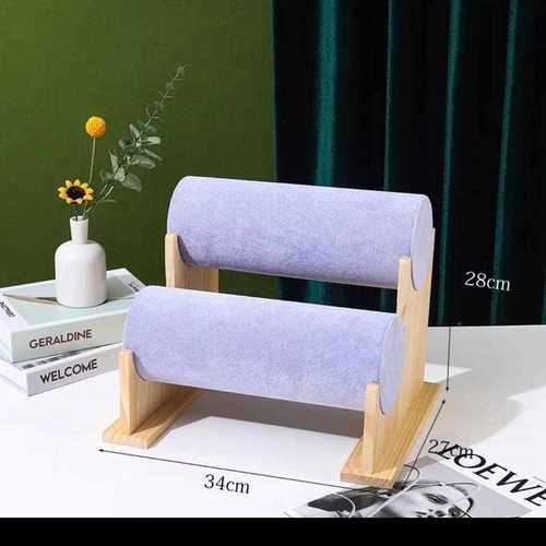 原木可拆列头箍展示架布发箍架子头RGM饰绳发卡陈首饰收纳架品绒