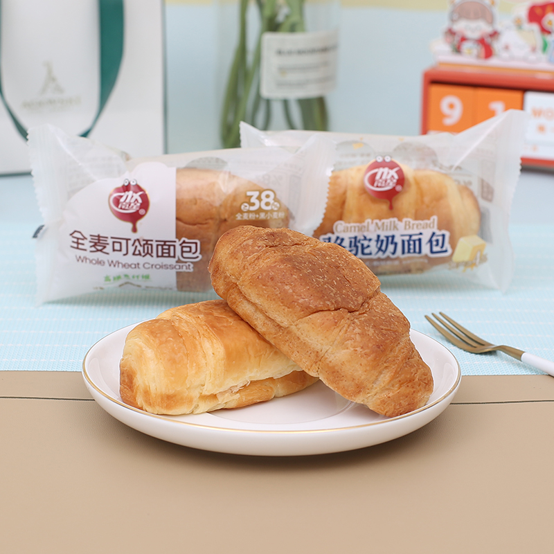 南星全麦可颂骆驼奶面包散称学生早餐面包小点心零食品代餐糕点