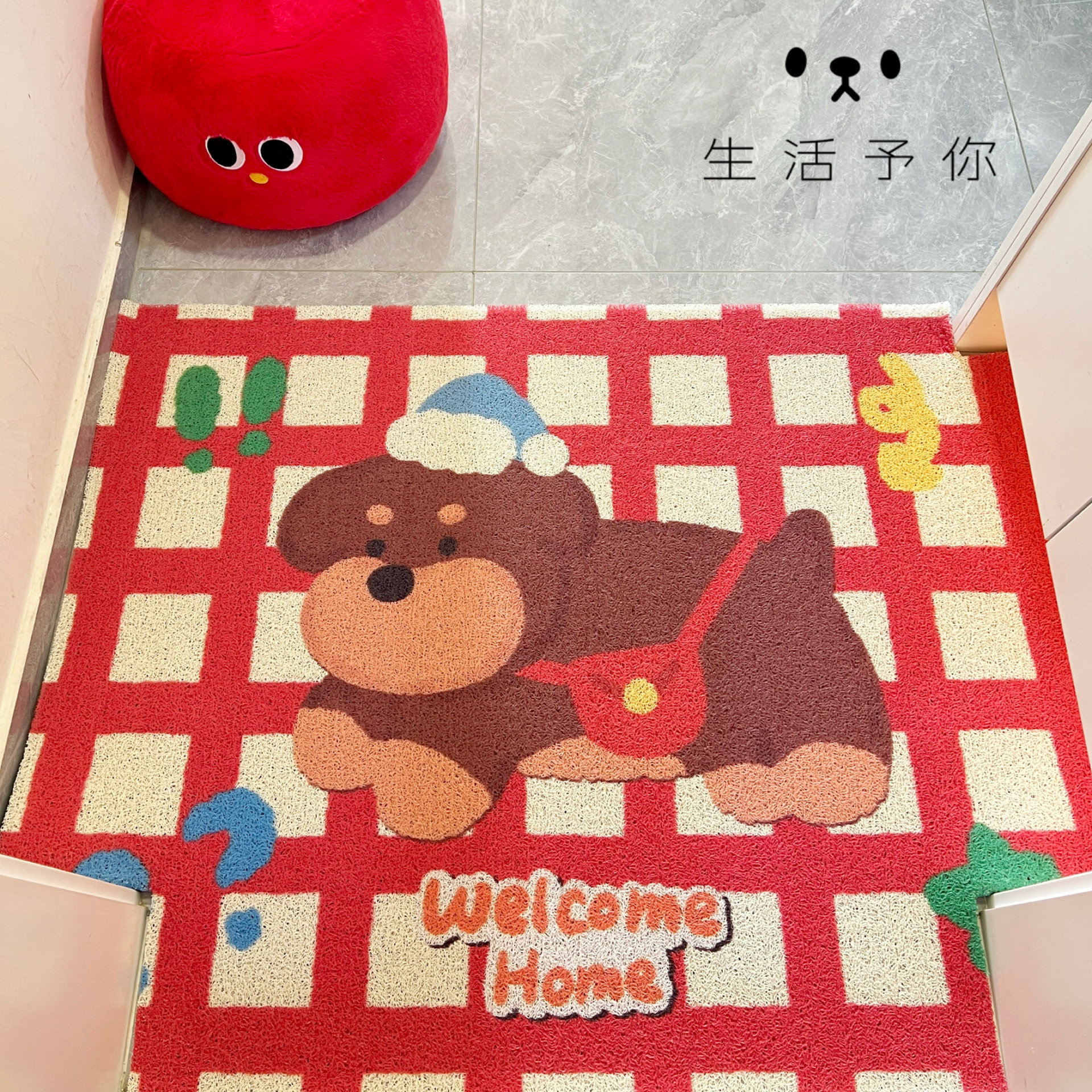 生活予你卡通格子动物家用入户门地垫进门玄关门垫可裁剪门口脚垫,居家布艺,家用脚垫,淘宝优惠券,粉丝福利购,淘宝优惠卷