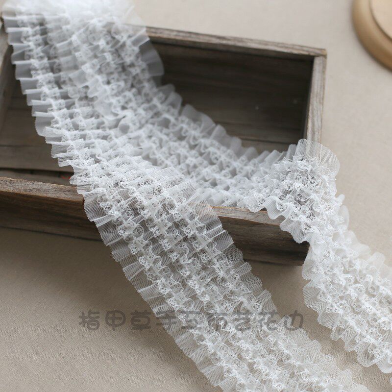 8cm宽弹力蕾丝花边网纱手工diy洛丽塔服装花边辅料腰封手腕装饰边