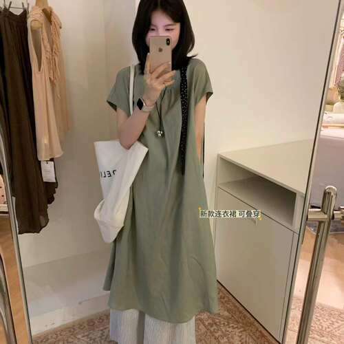 Openyy-休闲简约连衣裙(配腰绳)（含21.4亚麻）(不含下装)26DX185